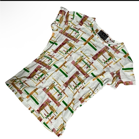 Fendi Tops - Fendi Jeans cotton blouse with a geometric pattern size M-L made in Italy EUC